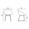 Silla Lore Patín con cojín polipropileno Enea