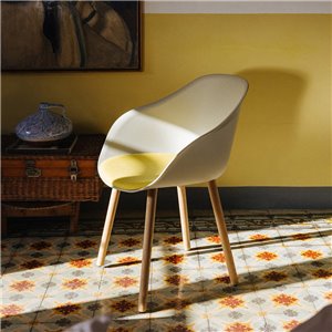 Silla Lore Wood con cojín polipropileno Enea
