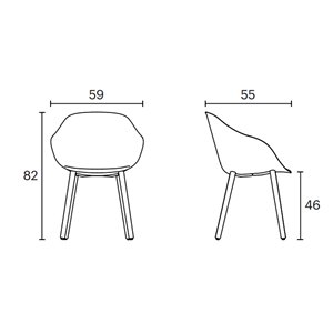 Silla Lore Wood tapizada Enea