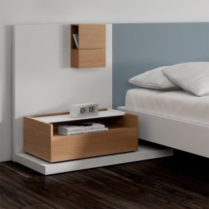 Mesa auxiliar cajón índigo de Arlex. Muebles de diseño.