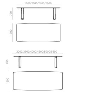 Mesa rectangular Oru Andreu World