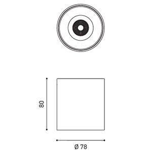 Downlight Shot Light Surface M ArkosLight