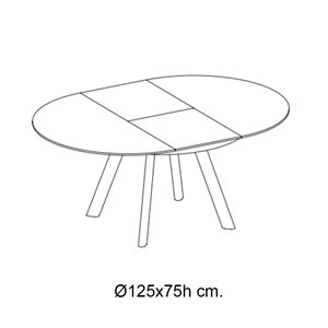 Mesa Brooklyn Redonda Extensible Cristal Ingenia
