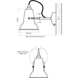 Lámpara de pared Original 1227 Mini Anglepoise