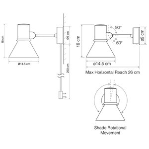 Lámpara de pared Type 80 W1 Anglepoise