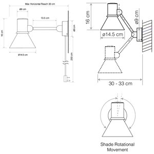 Lámpara de pared Type 80 W2 Anglepoise