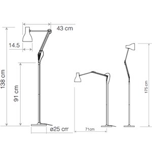 Lámpara de piso Type 75 Paul Smith Anglepoise
