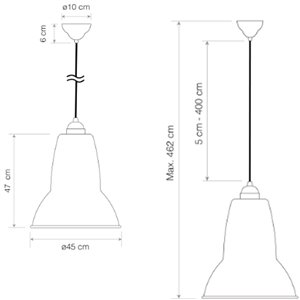 Lámparas de techo Original 1227 Brass Giant Anglepoise