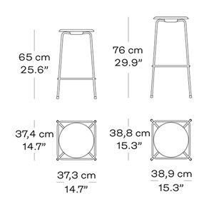 Taburete High Dot Fritz Hansen