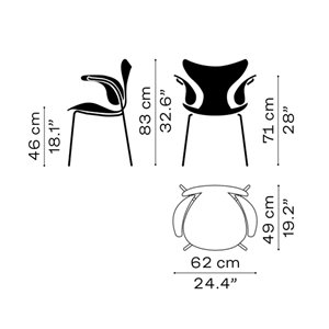 Sillón Lily madera Fritz Hansen
