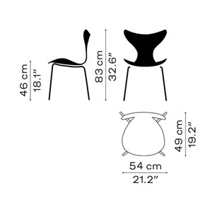 Silla Lily tapizada Fritz Hansen