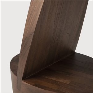 Mesa auxiliar Oblic - teca marrón barnizado