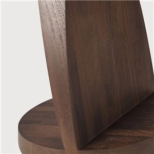 Mesa auxiliar Oblic - teca marrón barnizado