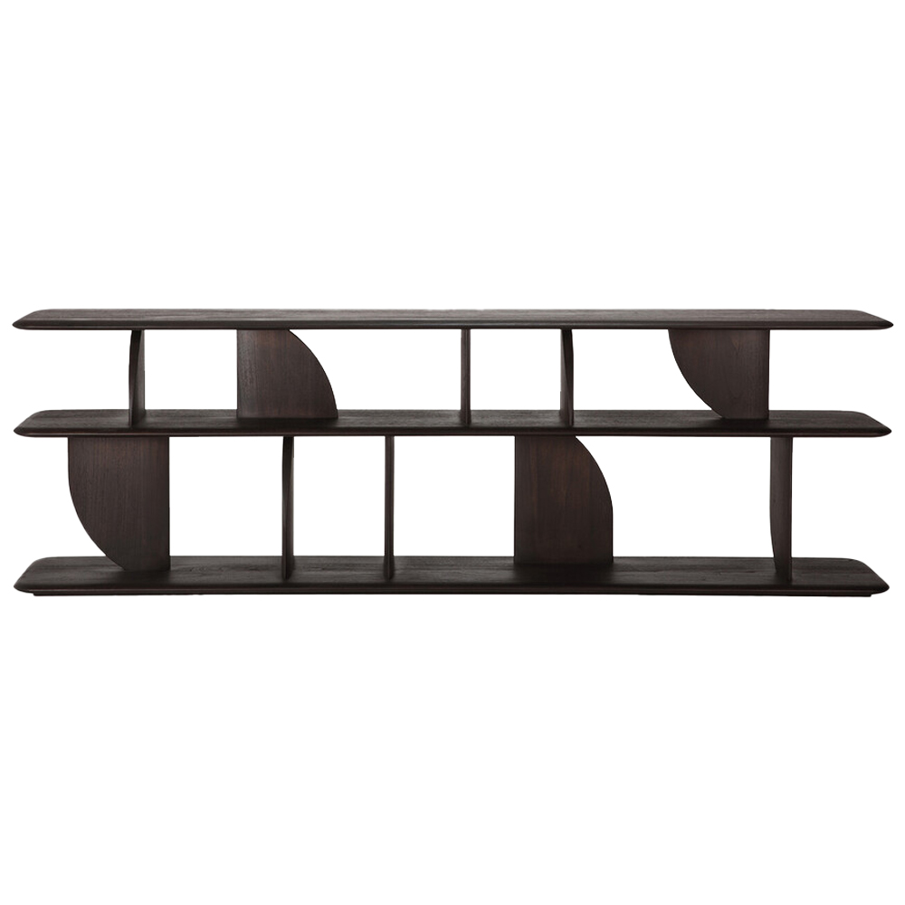 Consola Geometric - Teca marrón oscuro
