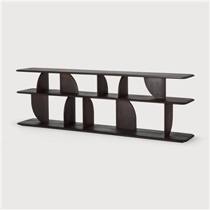 Consola Geometric - Teca marrón oscuro