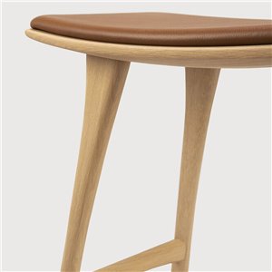 Osso alto: Roble barnizado - Cuero Cognac