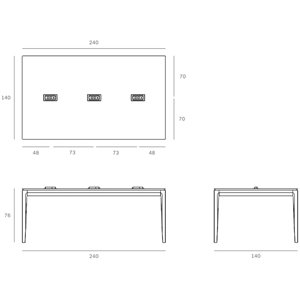 Mesa de reuniones Bok cowork Ethnicraft
