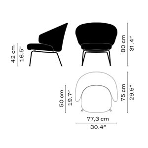 Sillón Let acero Fritz Hansen