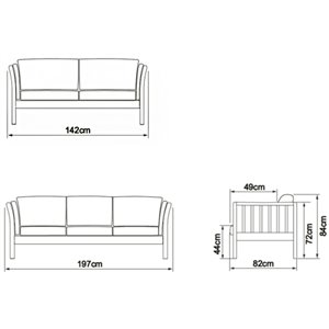 Sofá Torup - K135 KD Scandinavian Upholstery