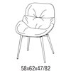 Silla Amelie acero Bontempi