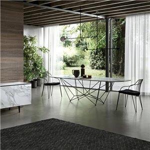 Mesa Fil8 oval Fija cerámica Ozzio Design