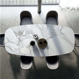 Mesa Fil8 oval Fija cerámica Ozzio Design