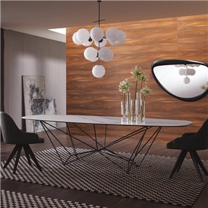 Mesa Fil8 oval Fija cerámica Ozzio Design