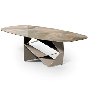 Mesa Gem cerámica ovalada Ozzio Design