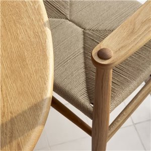 Silla CH37 Carl Hansen and Son - Roble aceite Cuerda natural