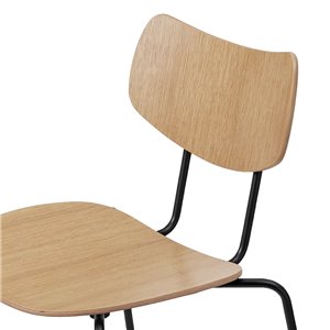 Silla Vega VLA26T Carl Hansen and Son - Roble barniz Acero negro