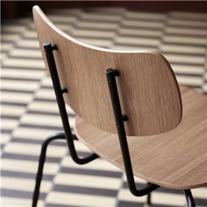 Silla Vega VLA26T Carl Hansen and Son - Roble barniz Acero negro
