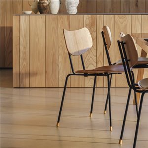 Silla Vega VLA26T Carl Hansen and Son - Roble barniz Acero negro