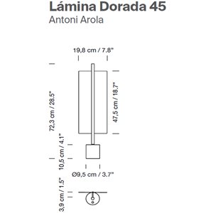 Lámpara sobremesa Lámina Dorada 45 SantaCole