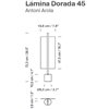 Lámpara sobremesa Lámina Dorada 45 SantaCole