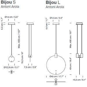 Lámpara suspensión Bijou SantaCole