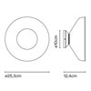 Aplique pared Aura W/Canopy Marset