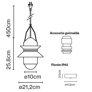 Lámpara suspensión Santorini Outdoor Marset