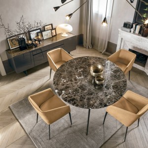 Mesa Liuto redonda de Alivar. Muebles modernos italianos. Mobiliario de diseño.