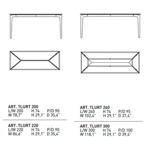 Mesa Liuto rectangular Alivar
