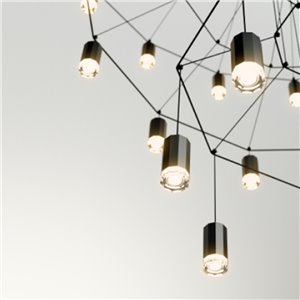 Lámpara suspensión Wireflow Chandelier Vibia