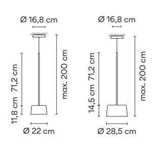 Lámpara suspensión Tube Vibia
