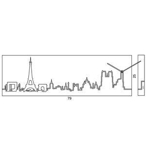 Reloj pared Skyline 1831 Progetti