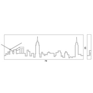 Reloj pared Skyline 1830NY Progetti