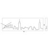 Reloj pared Skyline 1830NY Progetti