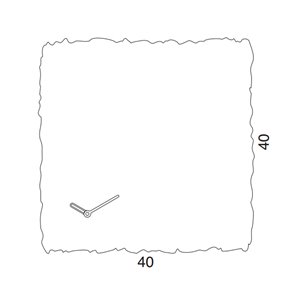 Reloj pared Clock_Circle cuadrado Progetti