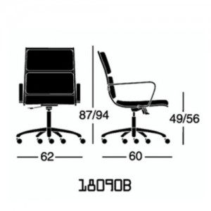 Silla ejecutivo Light 18090 18090 de Luxy. Sillas modernas para oficina.