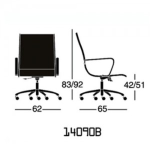 Silla ejecutivo Light 14090 de Luxy.  Sillas ejecutivas para oficina.
