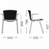 Sillón Slam Madera de Sellex. Mobiliario contract. Sillas plásticas modernas.