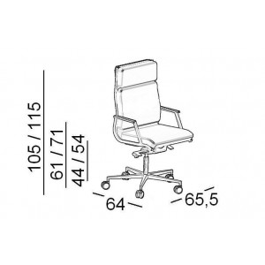 Silla ejecutivo Nulite 28040 de Luxy. Sillas de oficina. Sillas tapizadas.