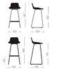 Taburete alto Set patín polipropileno Sellex